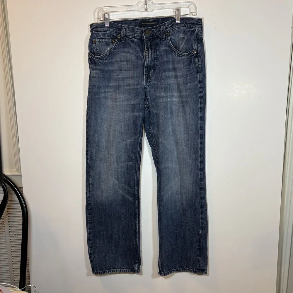 Banana Republic‎ Women's Jeans 32/30 Blue Denim Straight Leg Medium Wash